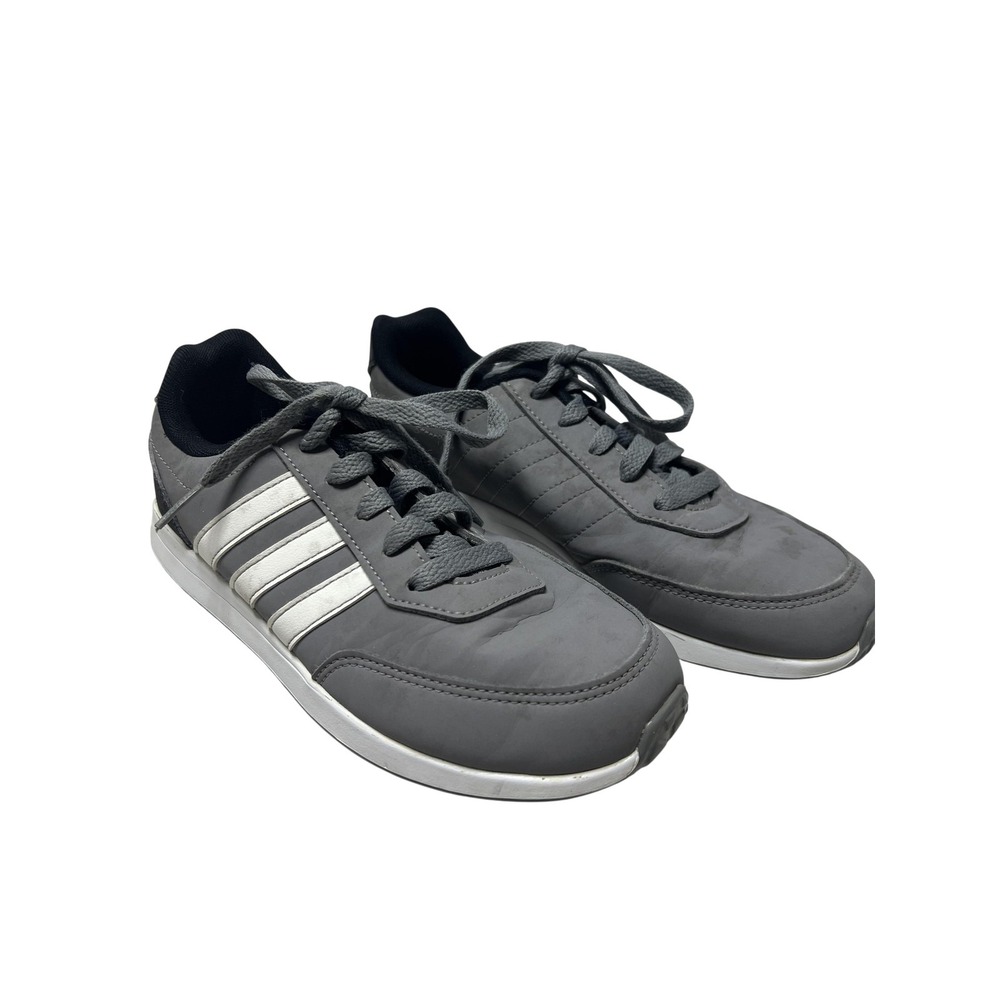 Adidas Shoes Youth Size 3.5 Gray White Athletic Walking Low Top Sneakers DB1706